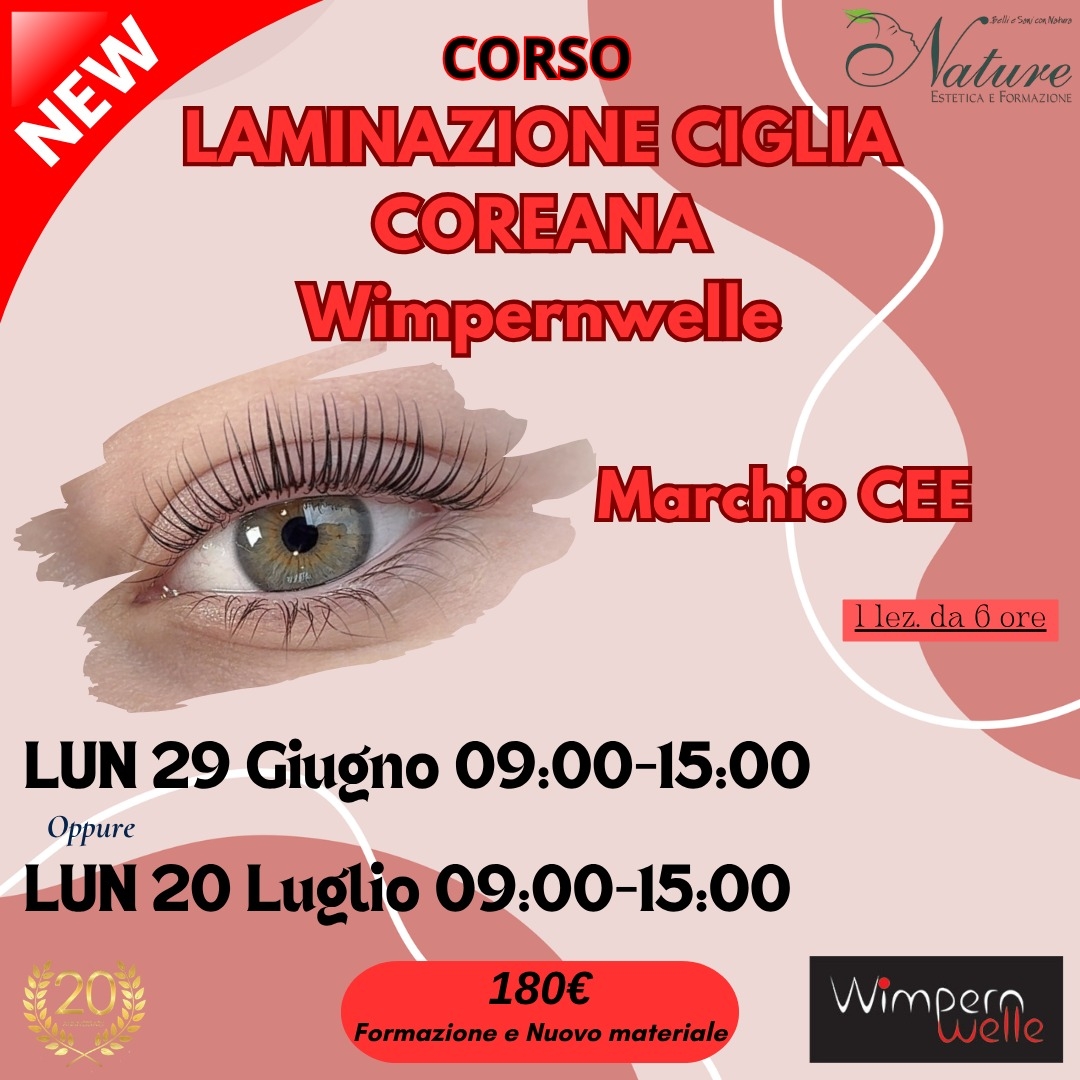 Laminazione Ciglia Coreana Wimpernwelle - marchio CEE